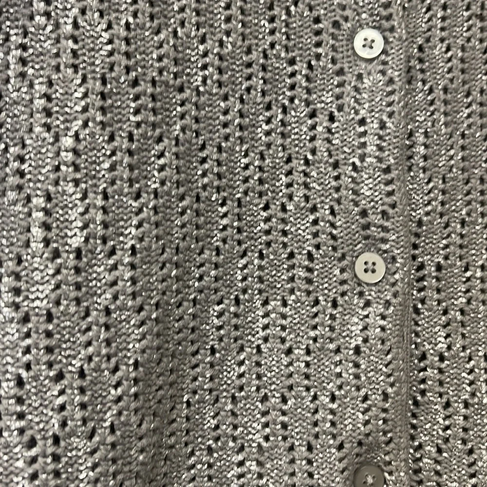 Gymboree Girl’s Silver Glitter Button Down Cardigan NWT Size XL (14)